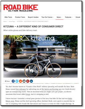 Road Action website featuring Kitzuma